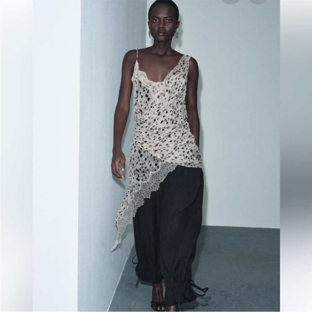 ZARA 2025 Viral Polka Dot Camisole Top / Dress